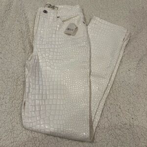 NWT free people x revolve lydia white croc pants size 24